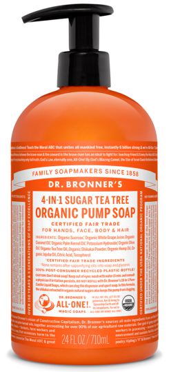 Dr. Bronner's Shikakai Soap 709 Ml Teatree