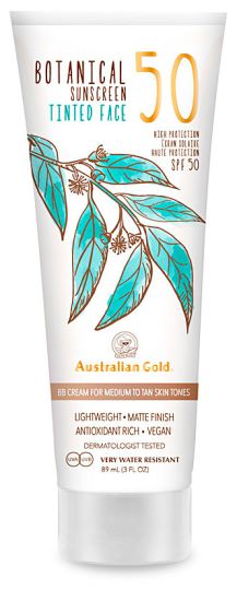 Crème visage teintée botanique pour bronzage moyen FPS 50 89 ml Crème visage teintée botanique pour bronzage moyen FPS 50 89 ml