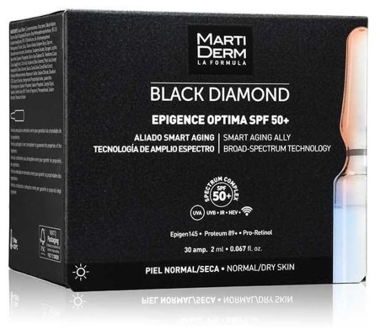 Diamant Noir Epigence Optima Spf 50+ 10 ampoules Diamant Noir Epigence Optima Spf 50+ 10 ampoules