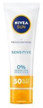 Protection solaire visage sensible aux UV 50 fp + 50 ml