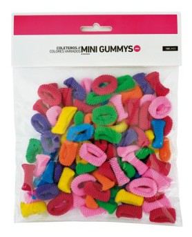 Bifull Mini Chouchous Couleurs assorties Mini Gummys 100 unit&eacute;s