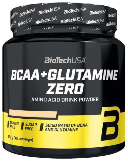 BiotechUSA BCAA + Glutamine z&eacute;ro p&ecirc;che ice tea 480 gr