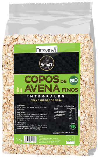 Flocons d'avoine fins BIO Sport Live 1 kg Flocons d'avoine fins BIO Sport Live 1 kg
