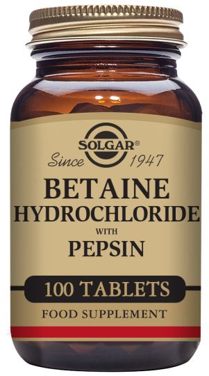 Betaine Hydrochloride with Pepsin 100 Tablets