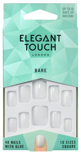 Elegant Touch Faux ongles carr&eacute;s nus 48 pcs