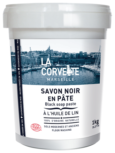 Savon noir en pâte à l'huile de lin 1 kg Savon noir en pâte à l'huile de lin 1 kg