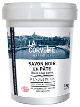 Savon noir en pâte à l'huile de lin 1 kg Savon noir en pâte à l'huile de lin 1 kg